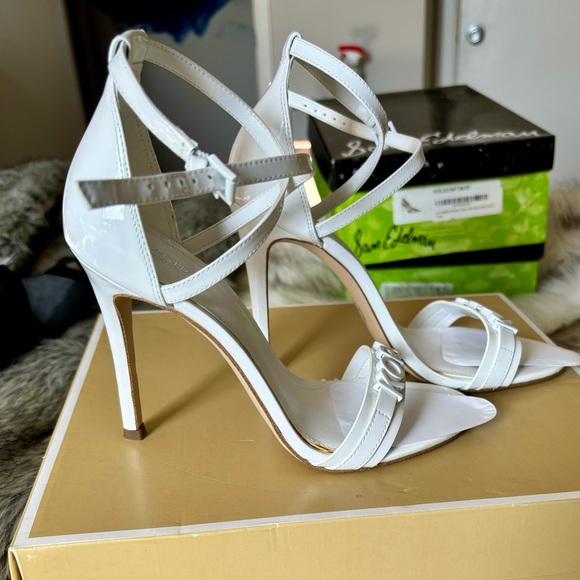❤️Micheal Kors new summer white leather sandals  size 5.5 ❤️.New❤️Goldie’s 🦋 - Picture 7 of 11
